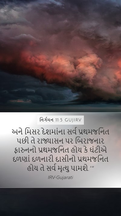 નિર્ગમન 11:5 GUJIRV Bible Verse Image