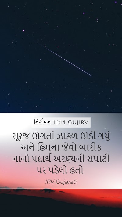 નિર્ગમન 16:14 GUJIRV Bible Verse Image