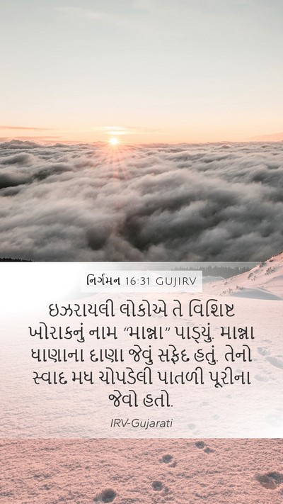 નિર્ગમન 16:31 GUJIRV Bible Verse Image