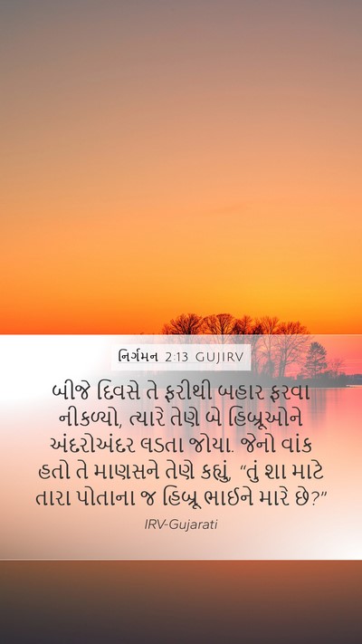 નિર્ગમન 2:13 GUJIRV Bible Verse Image
