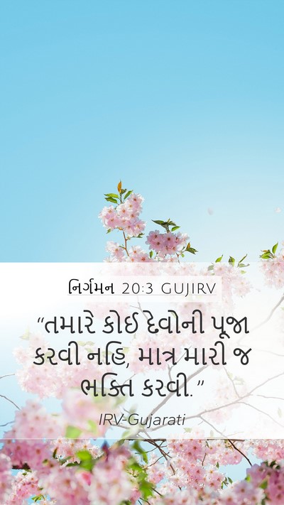 નિર્ગમન 20:3 GUJIRV Bible Verse Image