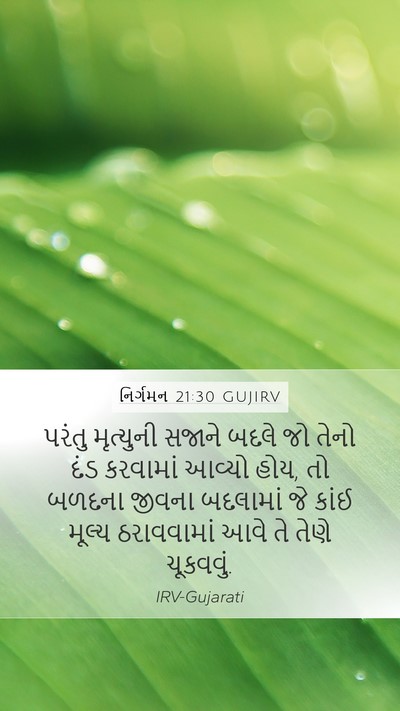 નિર્ગમન 21:30 GUJIRV Bible Verse Image