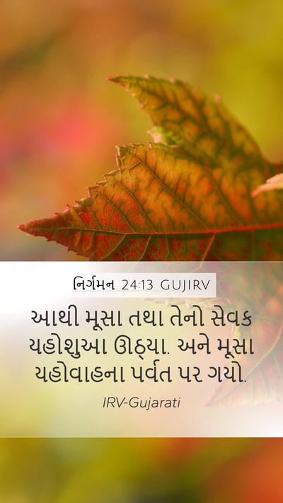 નિર્ગમન 24:13 GUJIRV Bible Verse Image