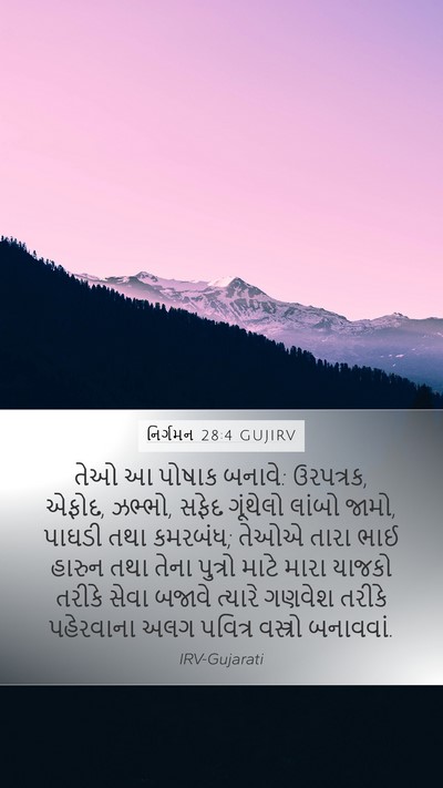 નિર્ગમન 28:4 GUJIRV Bible Verse Image