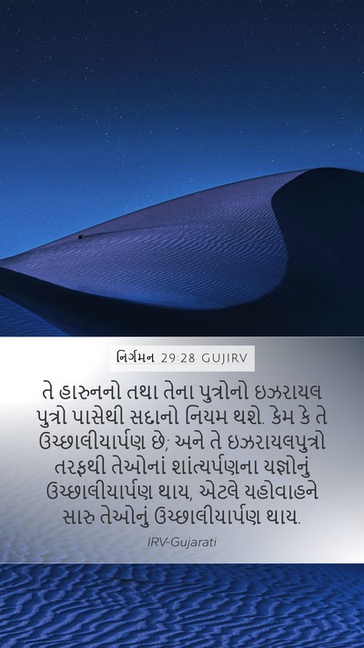 નિર્ગમન 29:28 GUJIRV Bible Verse Image