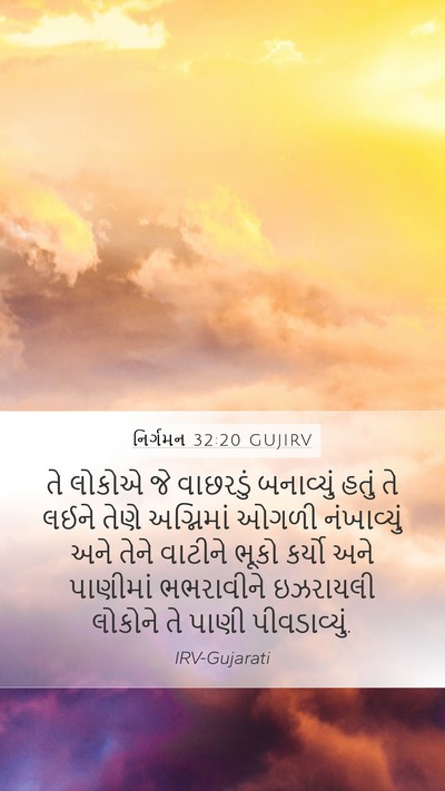 નિર્ગમન 32:20 GUJIRV Bible Verse Image