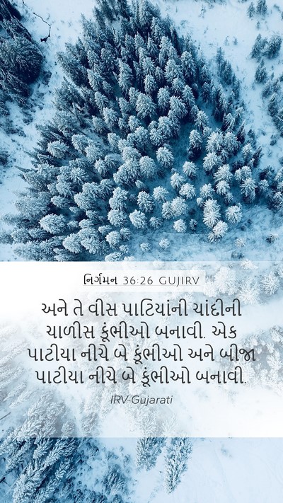 નિર્ગમન 36:26 GUJIRV Mobile Phone Wallpaper - અને તે વીસ - Mobile Bible Verse Wallpaper