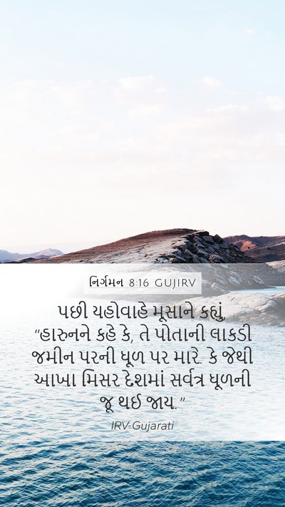 નિર્ગમન 8:16 GUJIRV Bible Verse Image