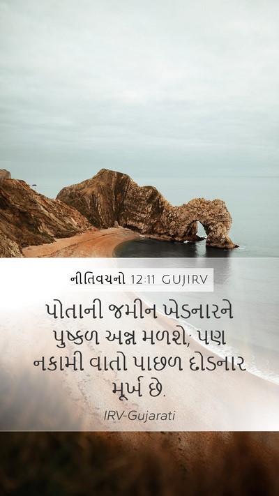 નીતિવચનો 12:11 GUJIRV Bible Verse Image