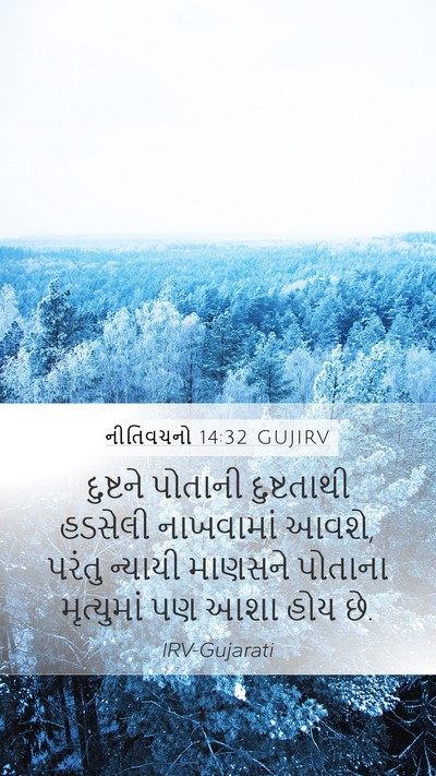 નીતિવચનો 14:32 GUJIRV Bible Verse Image