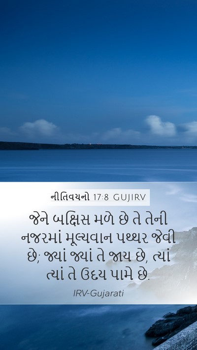 નીતિવચનો 17:8 GUJIRV Bible Verse Image