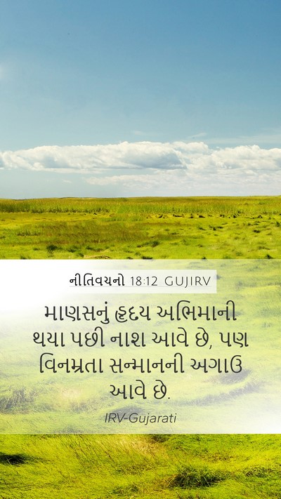 નીતિવચનો 18:12 GUJIRV Bible Verse Image