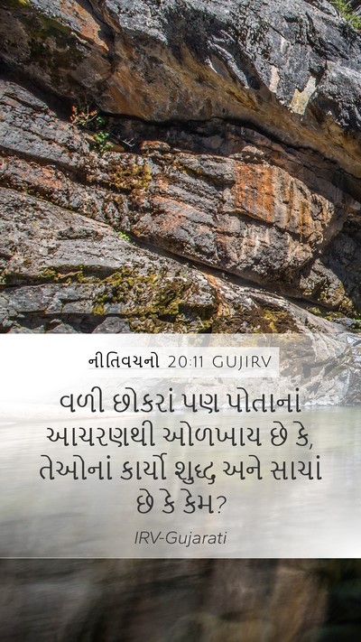 નીતિવચનો 20:11 GUJIRV Bible Verse Image