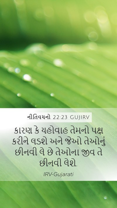 નીતિવચનો 22:23 GUJIRV Bible Verse Image