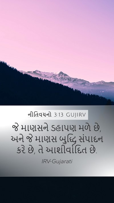 નીતિવચનો 3:13 GUJIRV Bible Verse Image