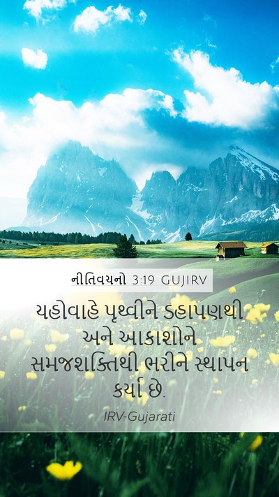 નીતિવચનો 3:19 GUJIRV Bible Verse Image