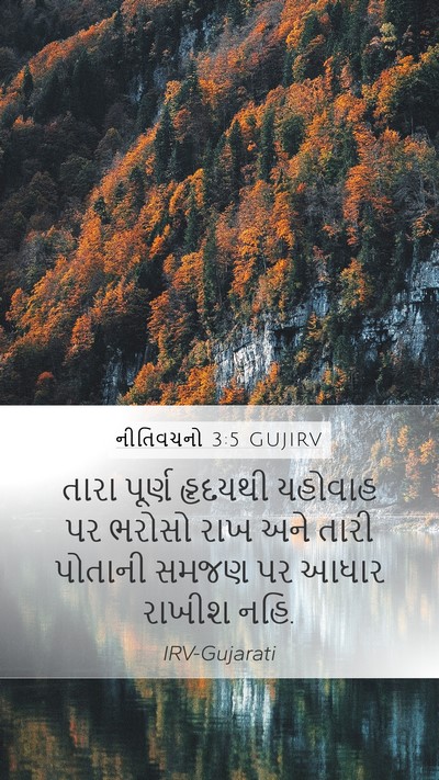 નીતિવચનો 3:5 GUJIRV Bible Verse Image