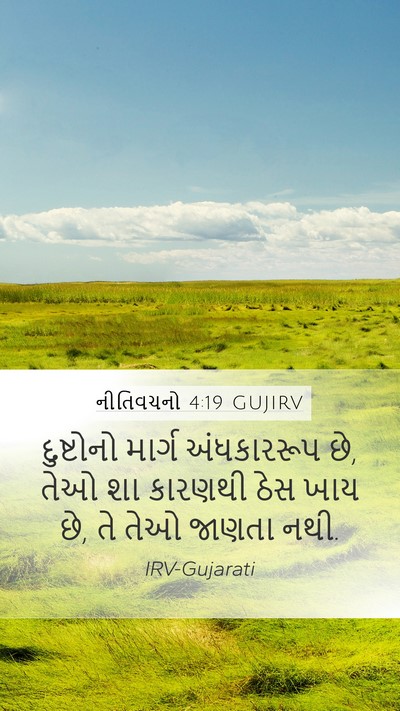 નીતિવચનો 4:19 GUJIRV Bible Verse Image