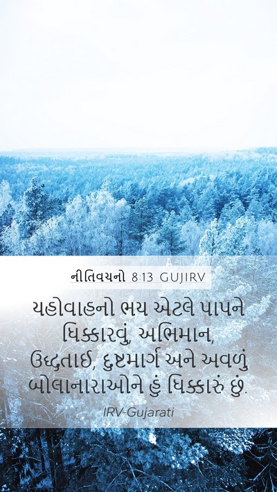 નીતિવચનો 8:13 GUJIRV Bible Verse Image
