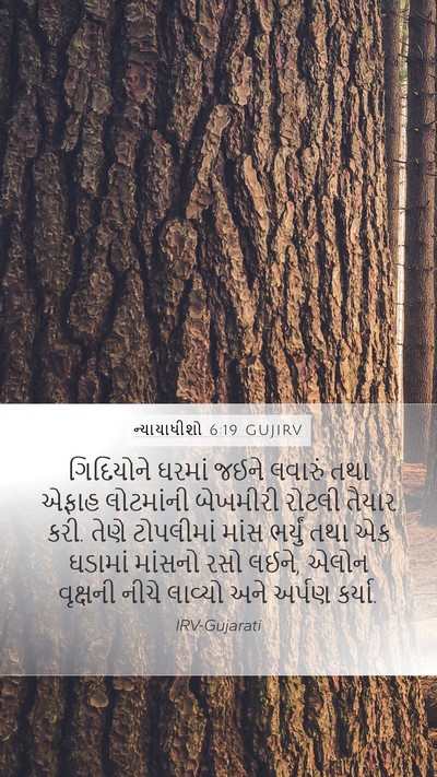 ન્યાયાધીશો 6:19 GUJIRV Bible Verse Image
