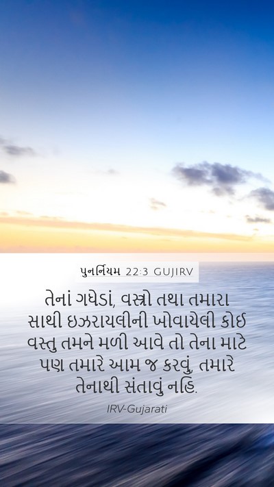 પુનર્નિયમ 22:3 GUJIRV Bible Verse Image