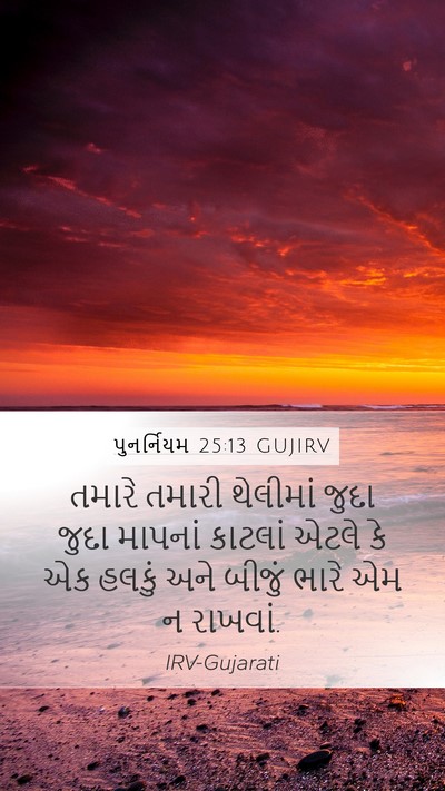 પુનર્નિયમ 25:13 GUJIRV Bible Verse Image