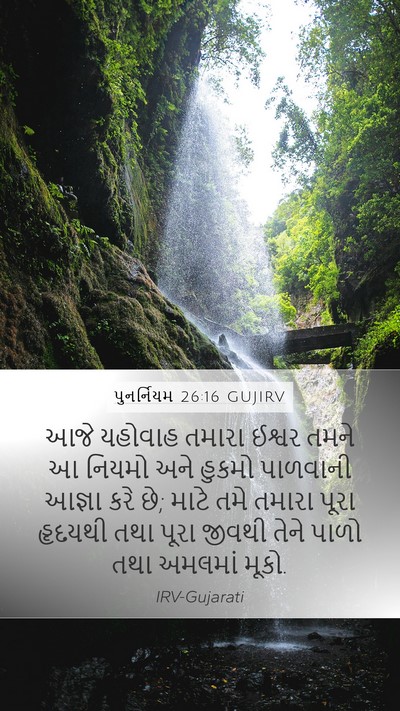 પુનર્નિયમ 26:16 GUJIRV Bible Verse Image