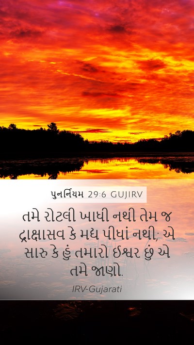 પુનર્નિયમ 29:6 GUJIRV Bible Verse Image