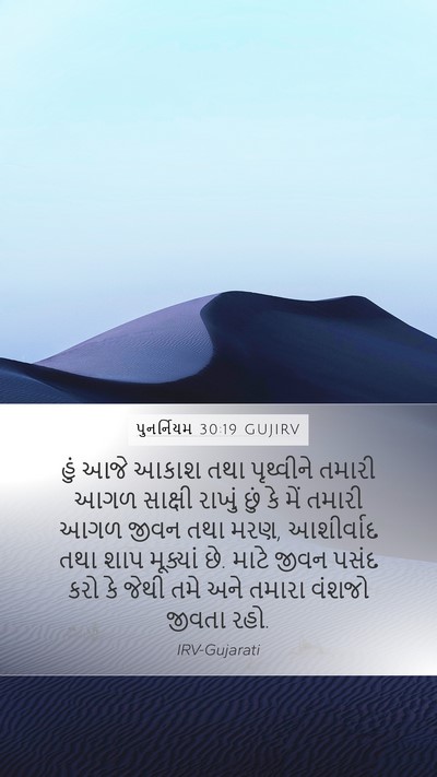 પુનર્નિયમ 30:19 GUJIRV Bible Verse Image