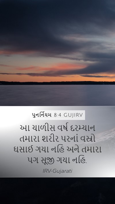 પુનર્નિયમ 8:4 GUJIRV Mobile Phone Wallpaper - આ ચાળીસ વર્ષ - Mobile Bible Verse Wallpaper
