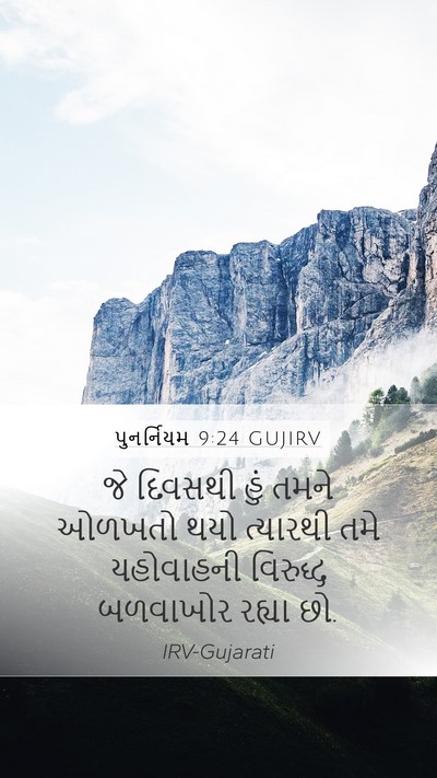 પુનર્નિયમ 9:24 GUJIRV Bible Verse Image