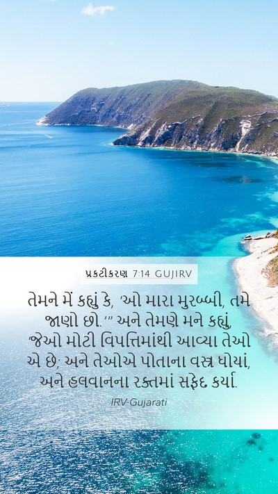 પ્રકટીકરણ 7:14 GUJIRV Bible Verse Image