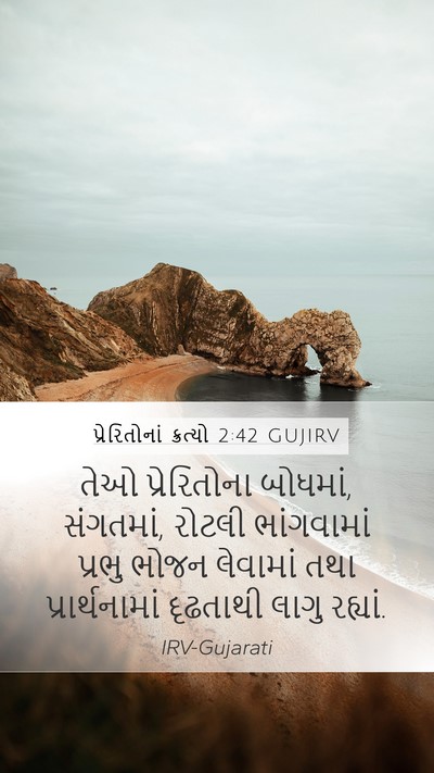 પ્રેરિતોનાં ક્રત્યો 2:42 GUJIRV Bible Verse Image