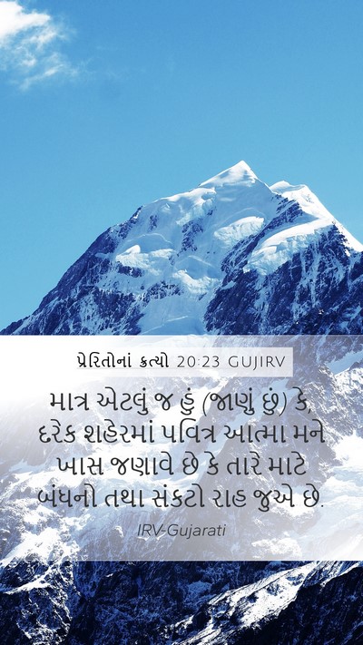 પ્રેરિતોનાં ક્રત્યો 20:23 GUJIRV Bible Verse Image