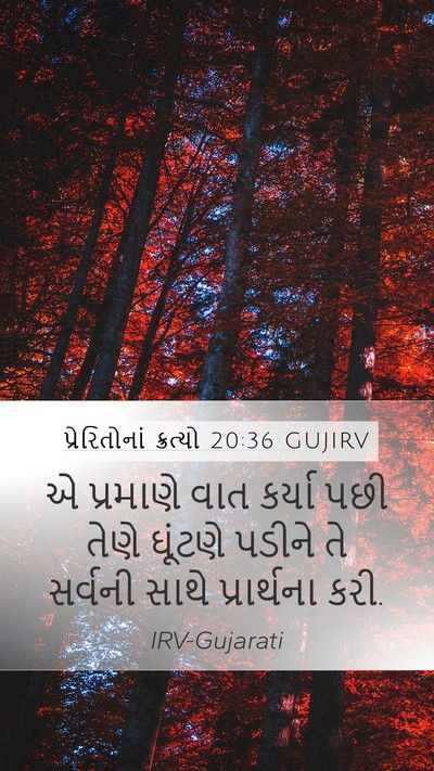 પ્રેરિતોનાં ક્રત્યો 20:36 GUJIRV Bible Verse Image