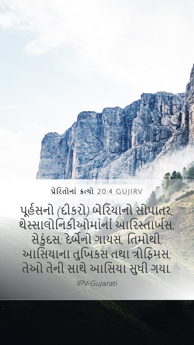 પ્રેરિતોનાં ક્રત્યો 20:4 GUJIRV Bible Verse Image