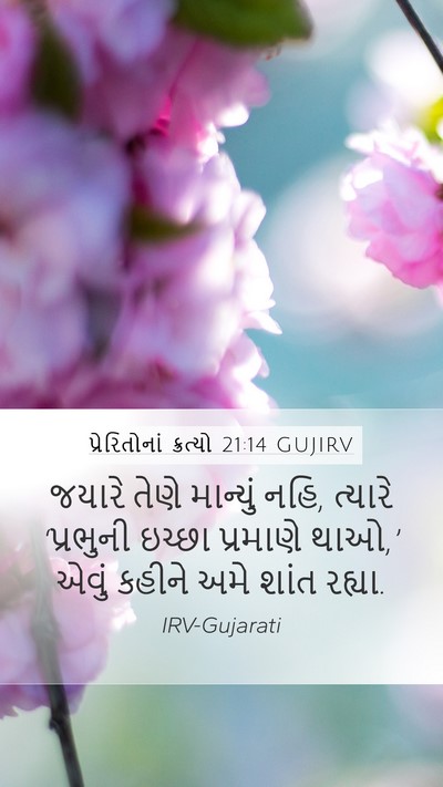 પ્રેરિતોનાં ક્રત્યો 21:14 GUJIRV Bible Verse Image