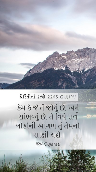 પ્રેરિતોનાં ક્રત્યો 22:15 GUJIRV Bible Verse Image