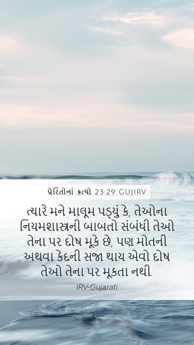 પ્રેરિતોનાં ક્રત્યો 23:29 GUJIRV Bible Verse Image