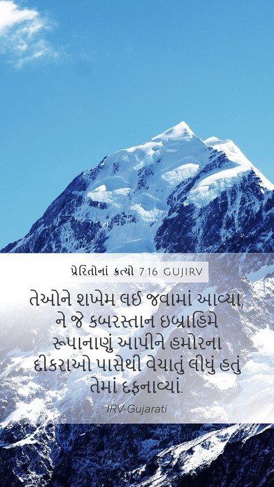 પ્રેરિતોનાં ક્રત્યો 7:16 GUJIRV Bible Verse Image