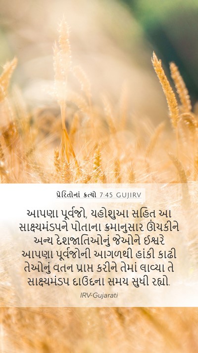પ્રેરિતોનાં ક્રત્યો 7:45 GUJIRV Bible Verse Image