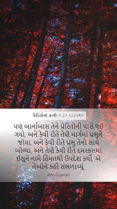પ્રેરિતોનાં ક્રત્યો 9:27 GUJIRV Bible Verse Image