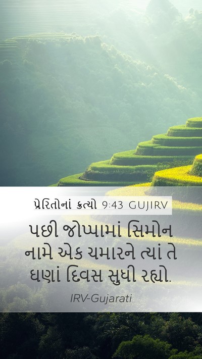પ્રેરિતોનાં ક્રત્યો 9:43 GUJIRV Bible Verse Image