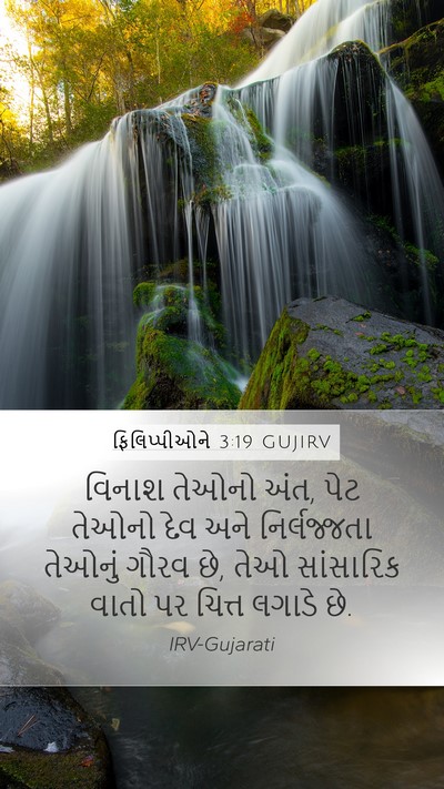 ફિલિપ્પીઓને 3:19 GUJIRV Bible Verse Image