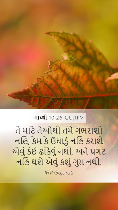 માથ્થી 10:26 GUJIRV Bible Verse Image