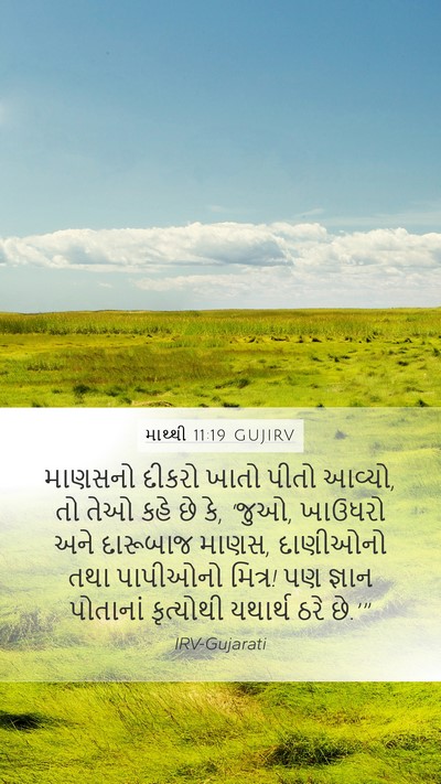 માથ્થી 11:19 GUJIRV Bible Verse Image