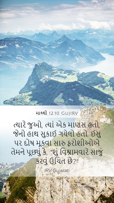 માથ્થી 12:10 GUJIRV Bible Verse Image