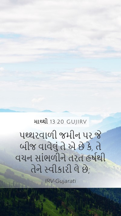 માથ્થી 13:20 GUJIRV Bible Verse Image