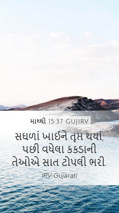 માથ્થી 15:37 GUJIRV Bible Verse Image