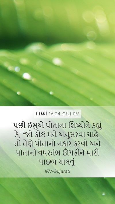 માથ્થી 16:24 GUJIRV Bible Verse Image